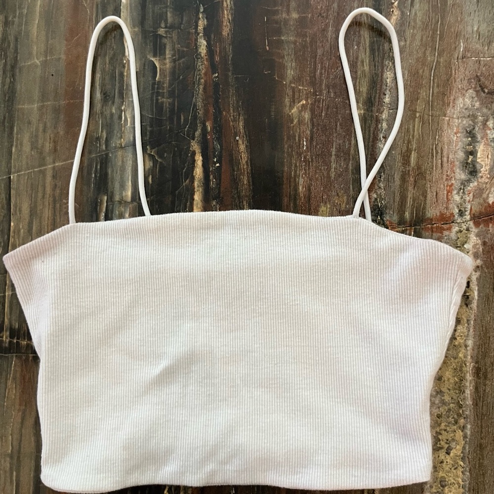 white crop top